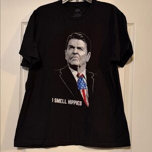 Men's Black Graphic Tee with Patriotic Design